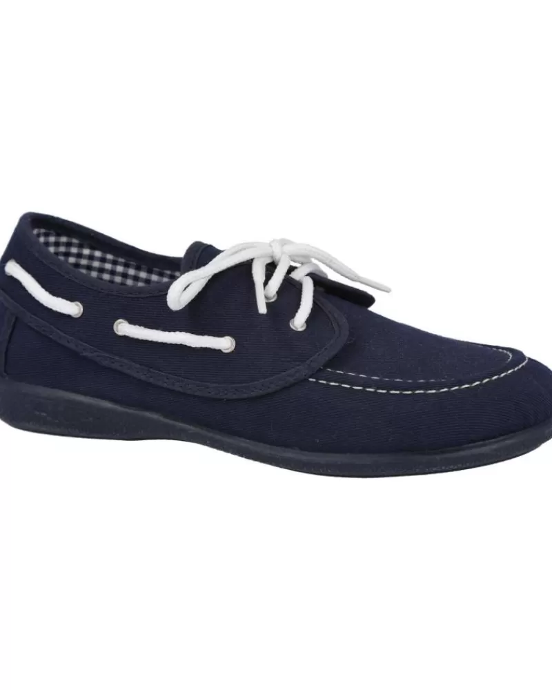 Boy ANDREA RUIZ Boat Shoes-Boy Boat Shoes 645-1 Zapatillas Lona Nino Marino