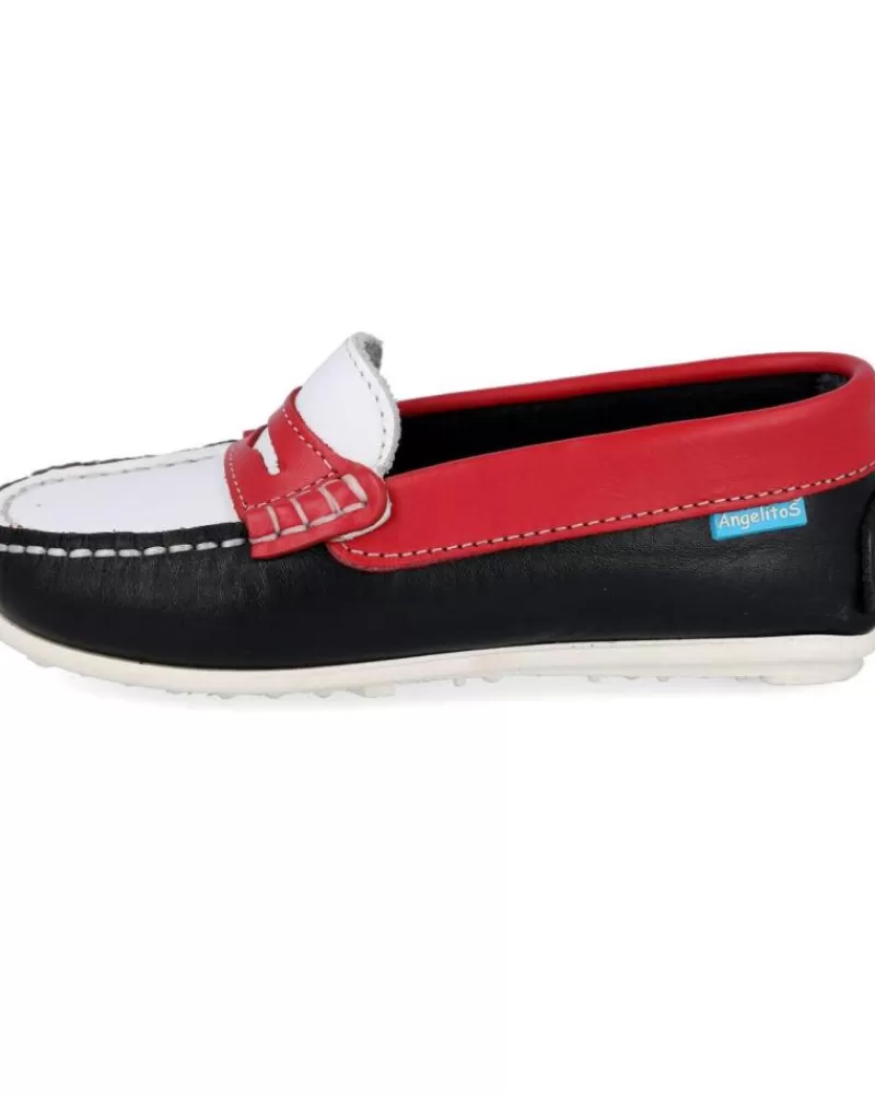 Boy ANGELITOS Boat Shoes-Boy Boat Shoes - 541 Zapatos Mocasin Nino Marino