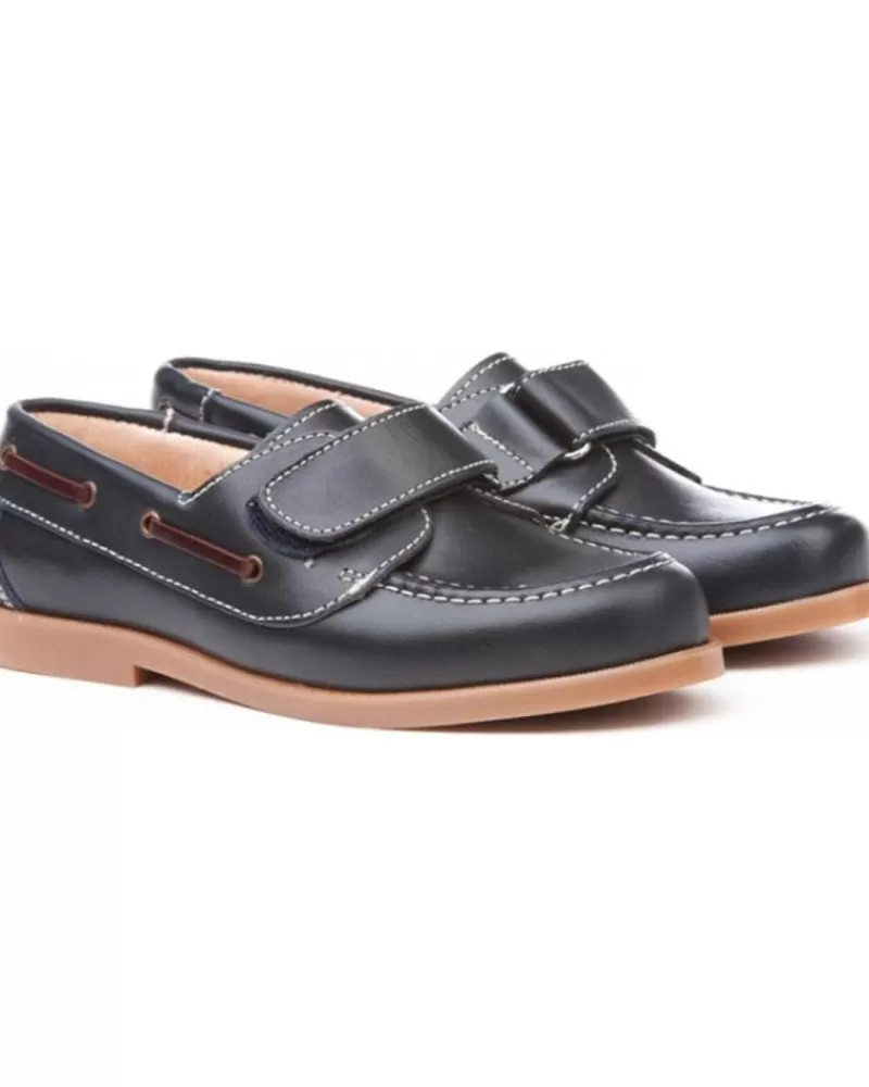 Boy ANGELITOS Boat Shoes-Boy Boat Shoes Nautico Piel 351 Marino