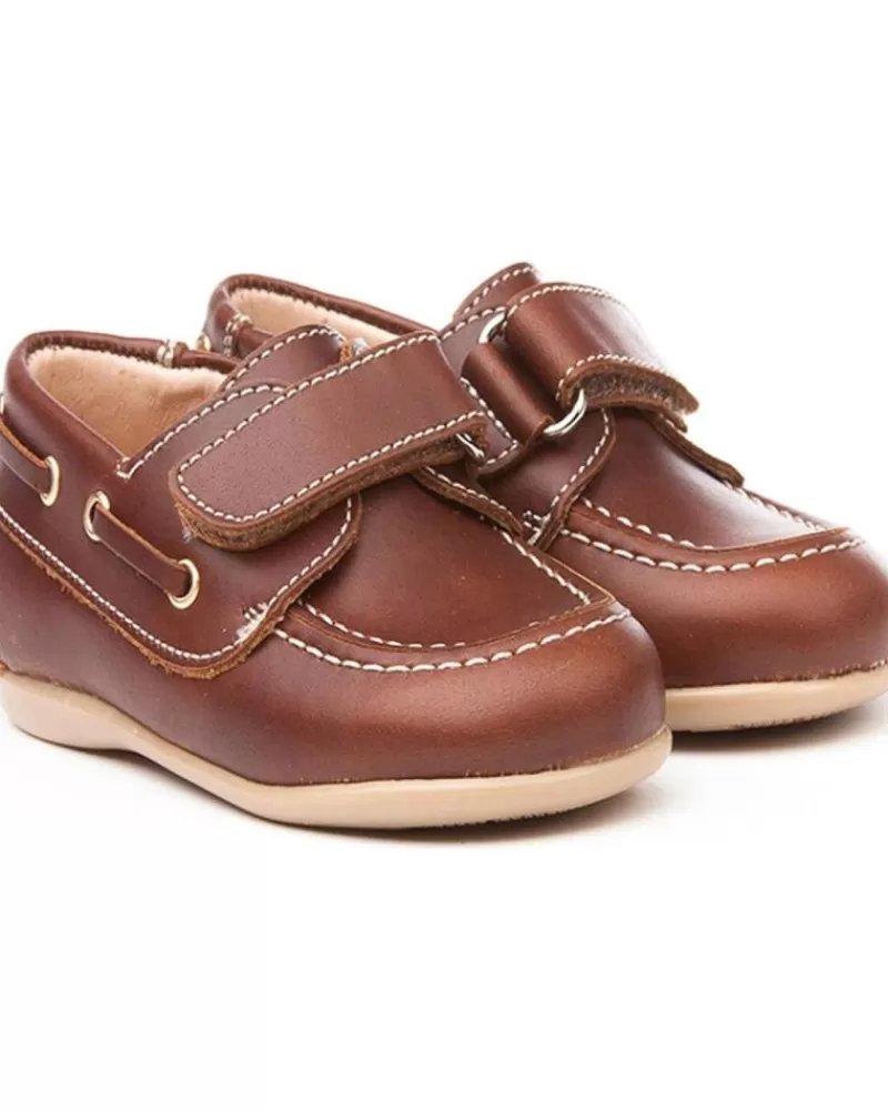 Boy ANGELITOS Boat Shoes-Boy Boat Shoes Nautico Piel 354 Cuero