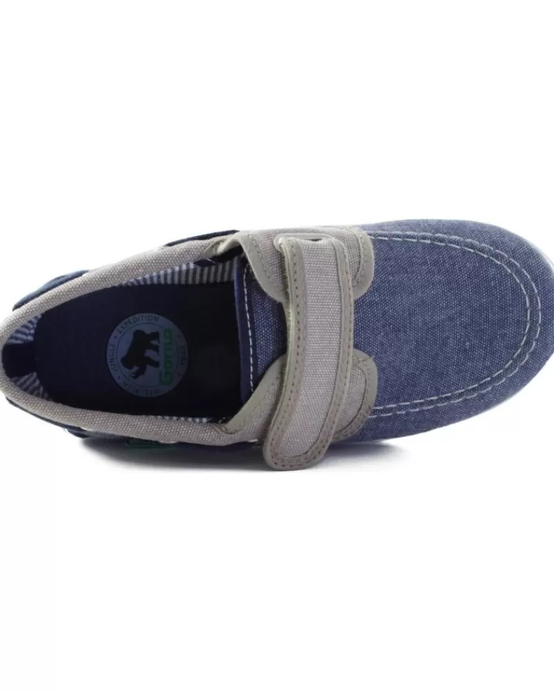 Boy GORILA Boat Shoes-Boy Boat Shoes Canvas Miami Cerrado Nino Marino