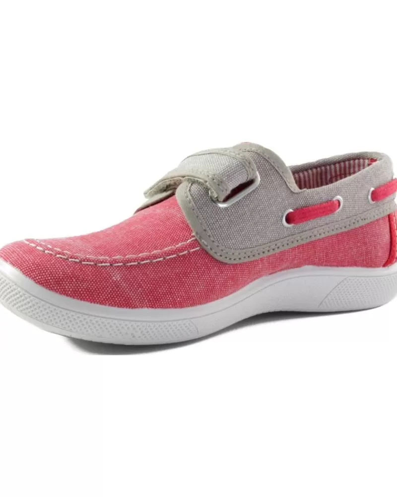 Boy GORILA Boat Shoes-Boy Boat Shoes Canvas Miami Cerrado Nino Rojo