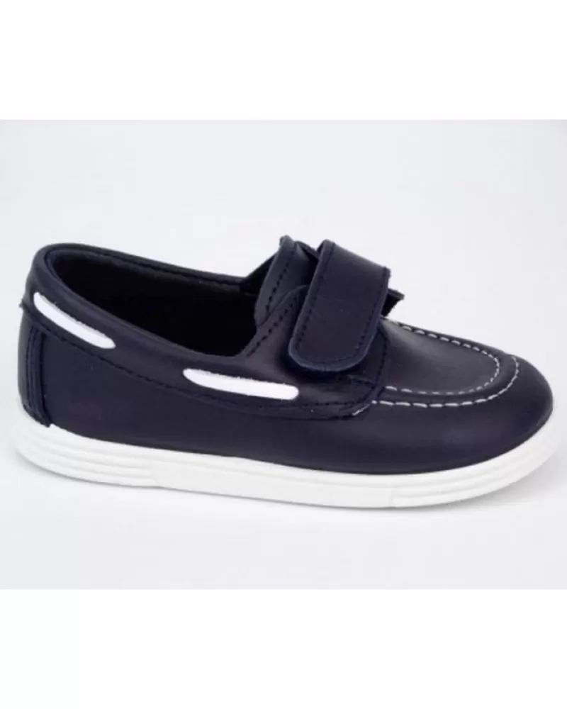 Boy JAVER Boat Shoes-Boy Boat Shoes - 167 Nauticos De Velcro Para Nino Marino