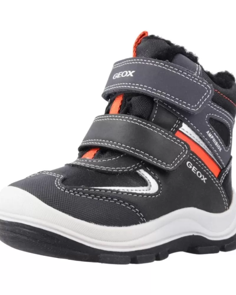 Boy GEOX Boots-Boy Boots B Flanfil Boy B Abx Negro
