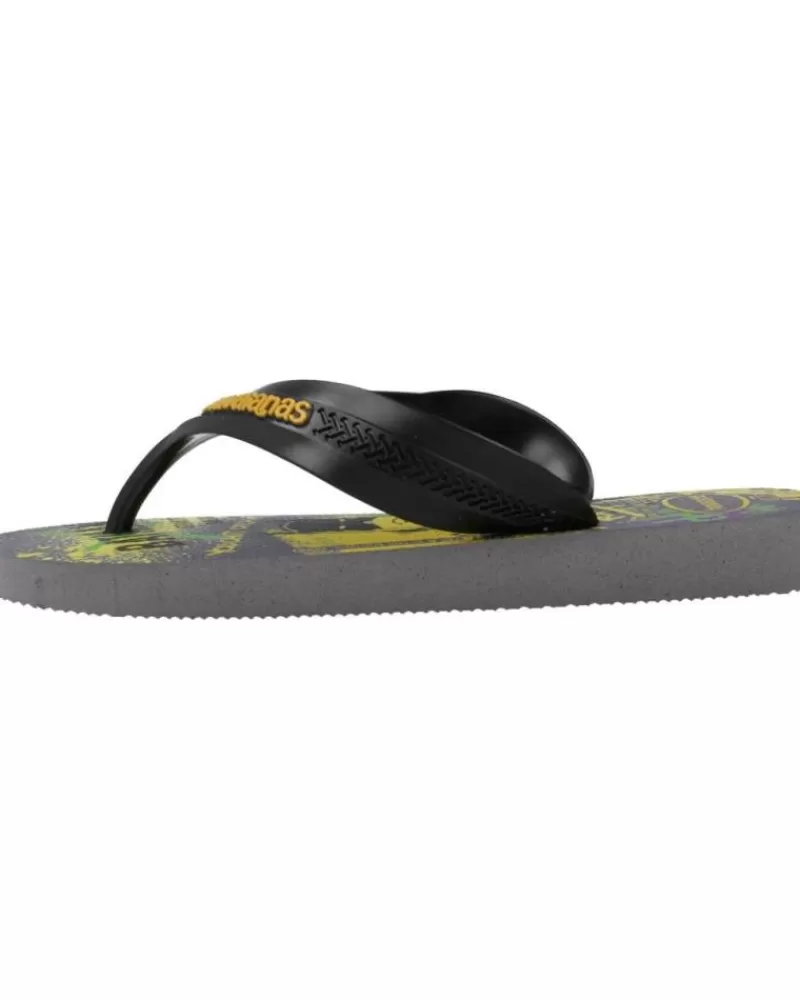 Boy HAVAIANAS Flip Flops-Boy Flip Flops Kids Max Herois Negro