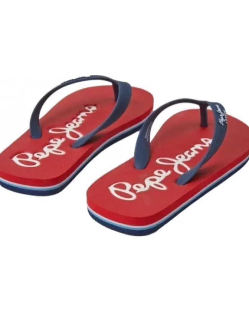 Boy PEPE JEANS Flip Flops-Boy Flip Flops Chancla Dedo Bay Beach Rojo