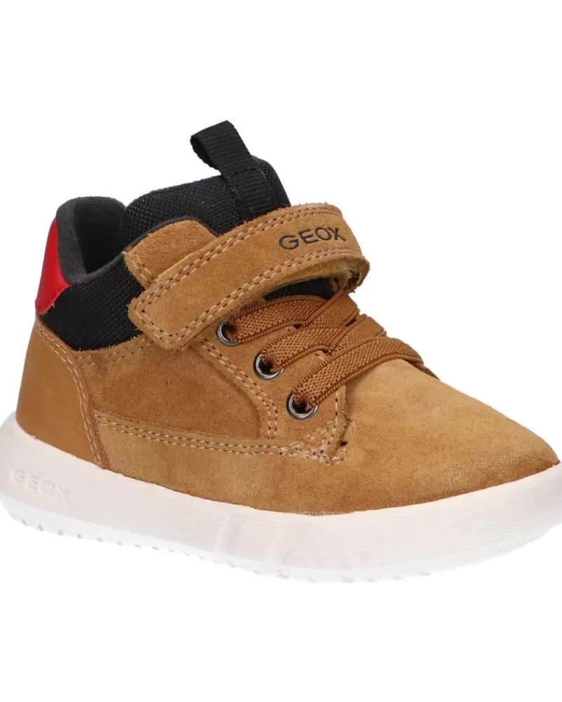 Boy GEOX Mid Boots-Boy B365Da 022Me B Hyroo C2306 Curry-Black