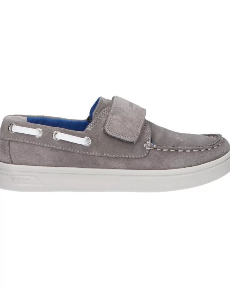 Boy GEOX Boat Shoes-Boy J925Vc 022Bc J Djock C0579 Grey-White