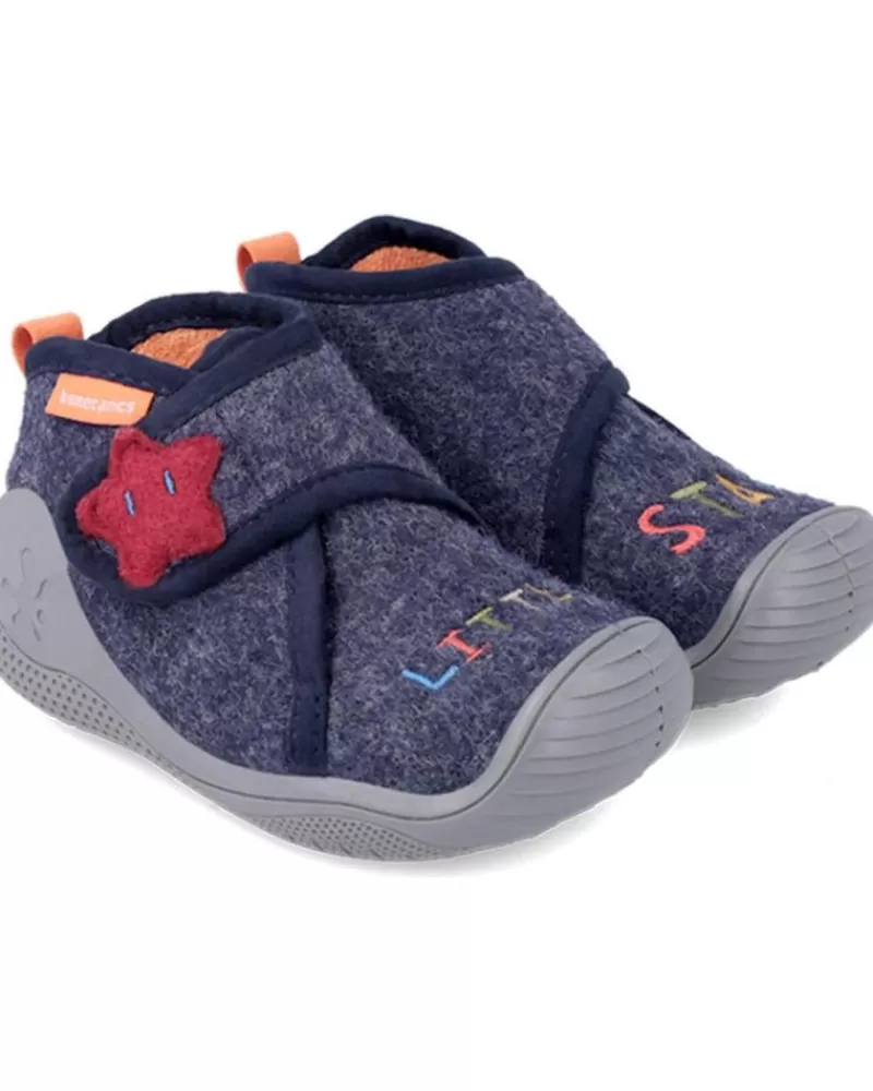 Boy OTRAS MARCAS House Slipers-Boy House Slipers Zapatilla Andar Por Casa Azul Marino Fieltro