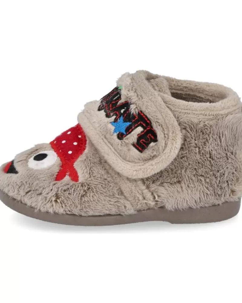 Boy VUL-LADI House Slipers-Boy House Slipers 5109-123 Zapatillas De Casa Ni Taupe