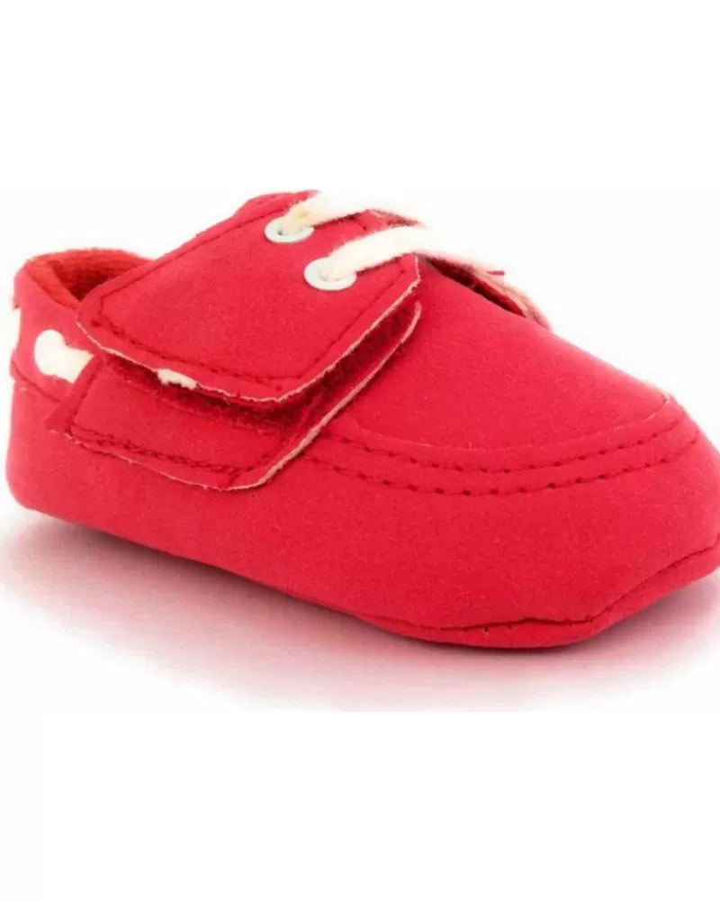 Boy COLORES Boat Shoes-Boy Infant Bebe 121310 Rojo
