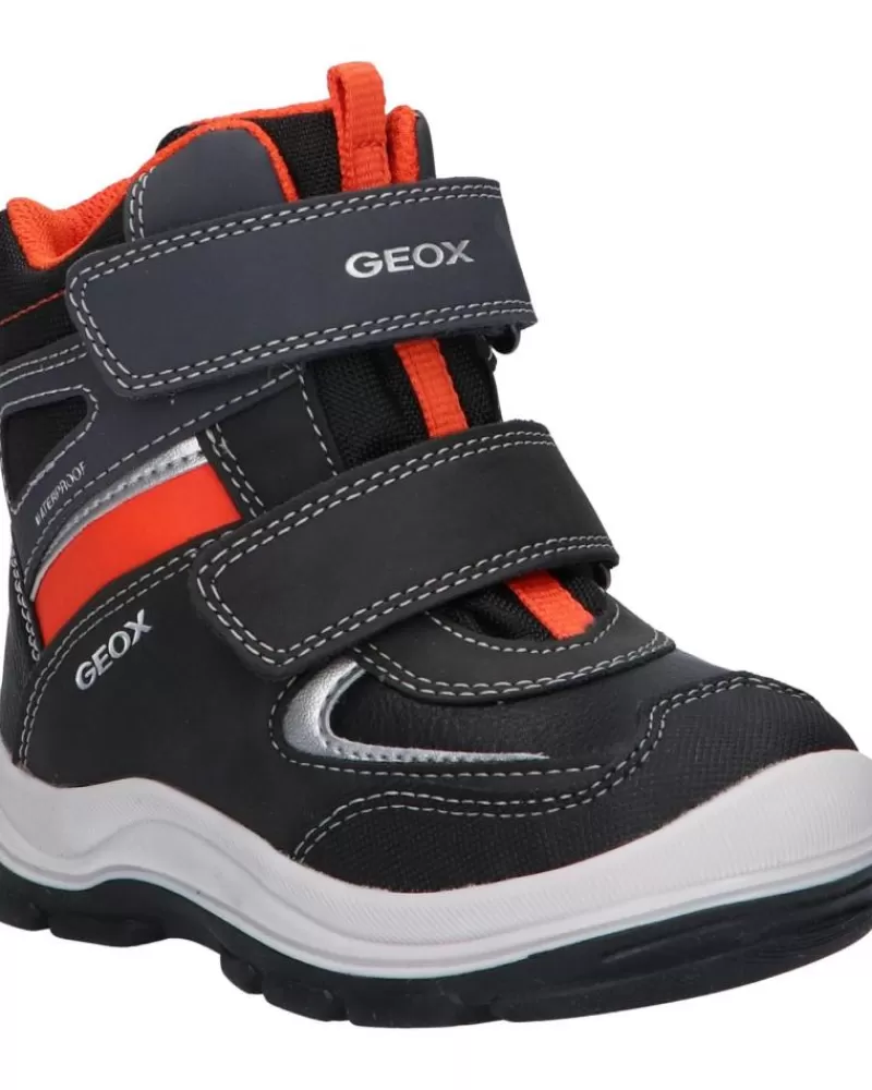 Boy GEOX Mid Boots-Boy Mid Boots B044Hb 050Fu B Flanfil Boy B Wpf C0038 Black-Orange