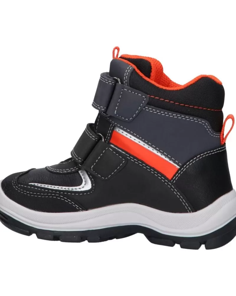 Boy GEOX Mid Boots-Boy Mid Boots B044Hb 050Fu B Flanfil Boy B Wpf C0038 Black-Orange