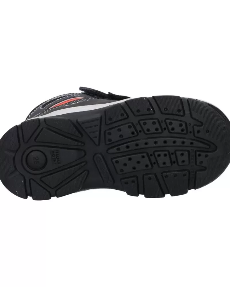 Boy GEOX Mid Boots-Boy Mid Boots B044Hb 050Fu B Flanfil Boy B Wpf C0038 Black-Orange