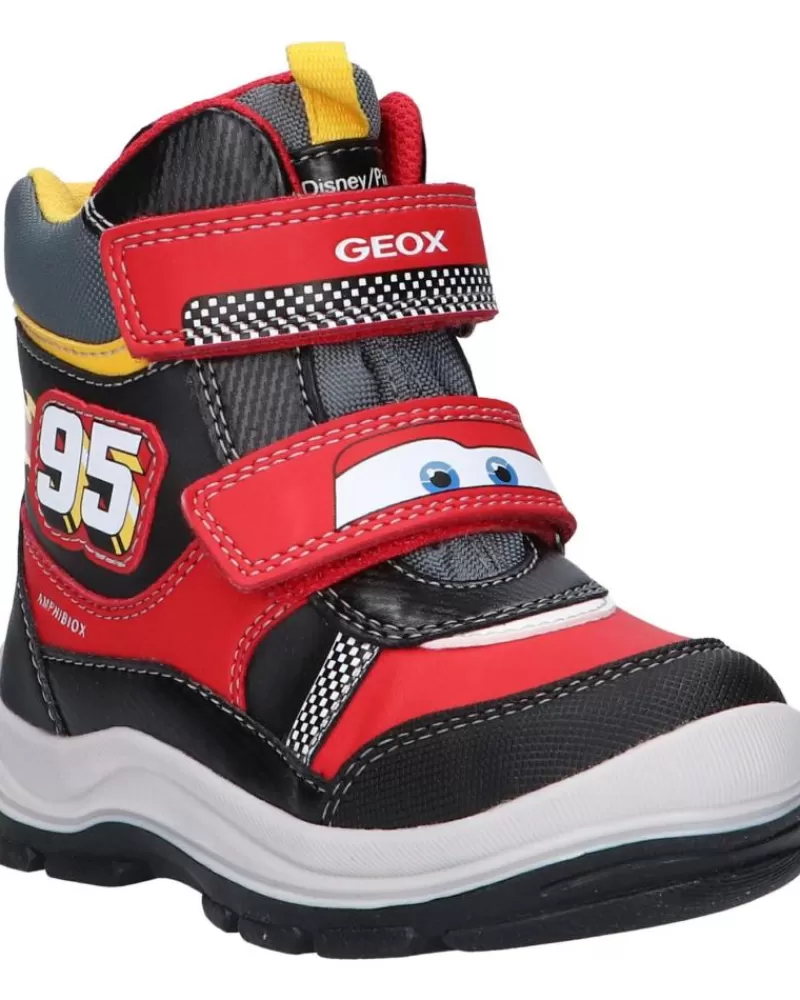 Boy GEOX Mid Boots-Boy Mid Boots B163Vb 05411 B Flanfil C0020 Red-Black