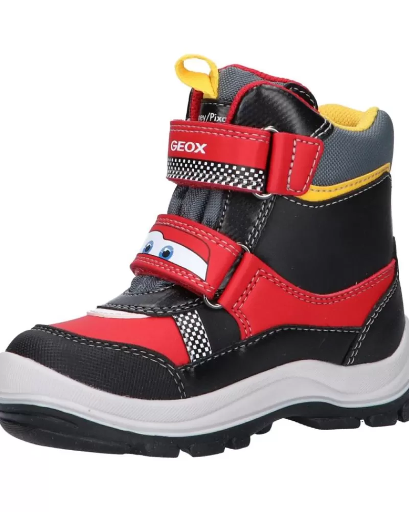 Boy GEOX Mid Boots-Boy Mid Boots B163Vb 05411 B Flanfil C0020 Red-Black