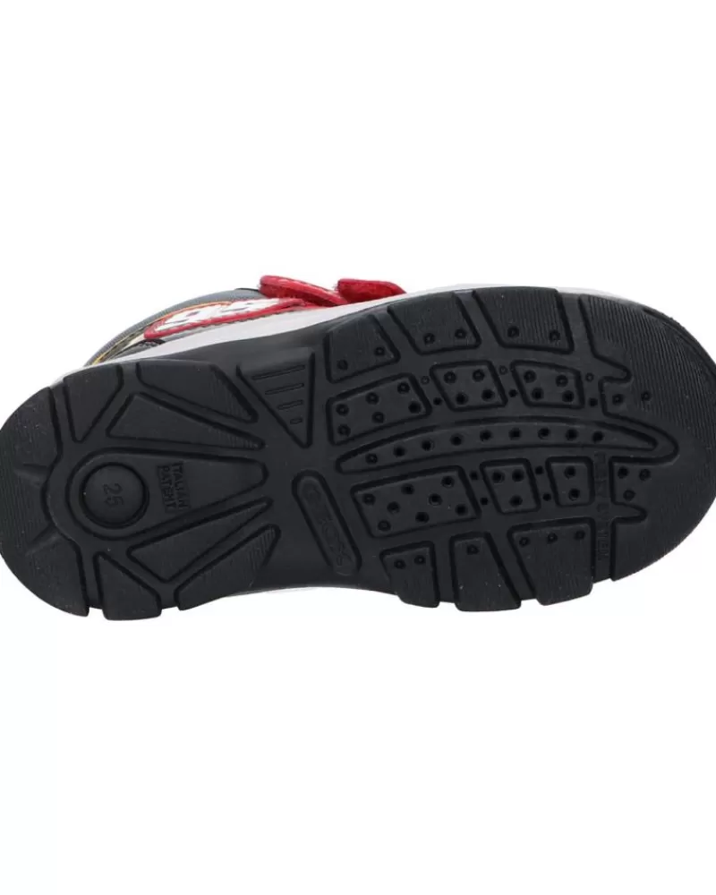 Boy GEOX Mid Boots-Boy Mid Boots B163Vb 05411 B Flanfil C0020 Red-Black