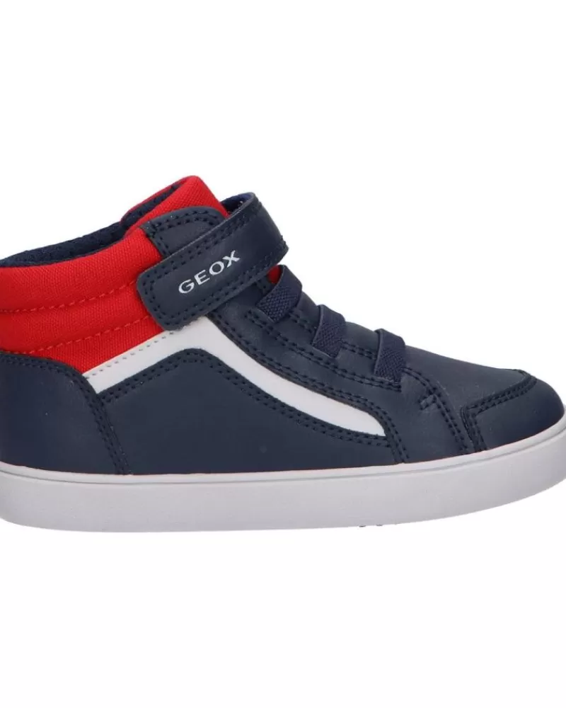 Boy GEOX Sports Shoes-Boy Mid Boots B361Nd 05410 B Gisli C0735 Navy-Red
