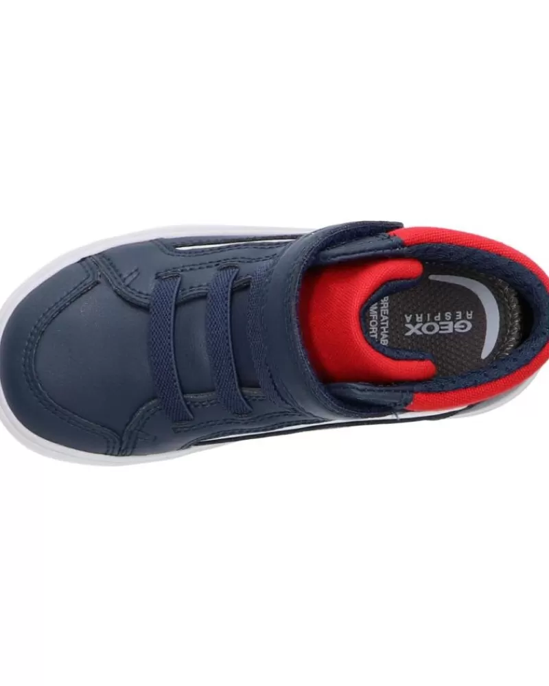 Boy GEOX Sports Shoes-Boy Mid Boots B361Nd 05410 B Gisli C0735 Navy-Red