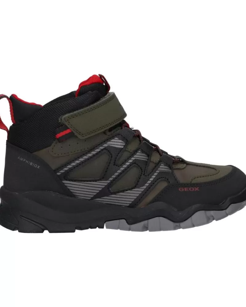 Boy GEOX Sports Shoes-Boy Mid Boots J26Hbc 0Mefu J Montrack Boy B Abx C0498 Military-Black