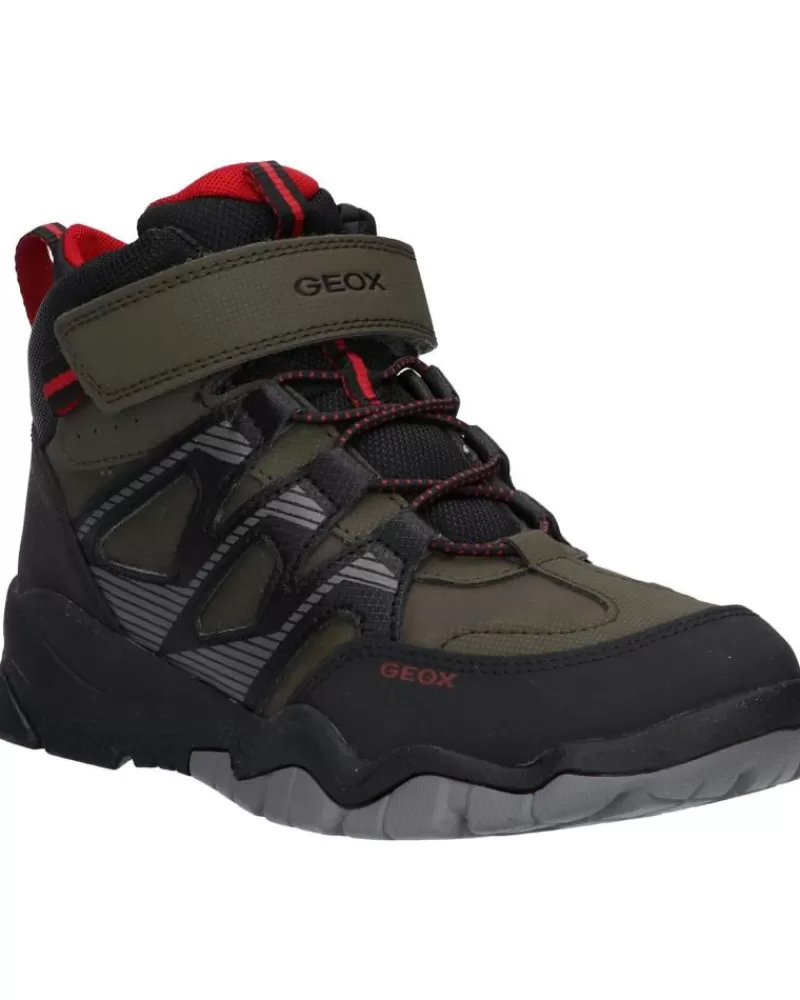 Boy GEOX Sports Shoes-Boy Mid Boots J26Hbc 0Mefu J Montrack Boy B Abx C0498 Military-Black