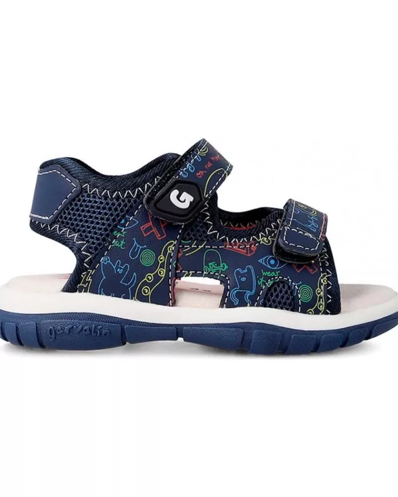 Boy GARVALIN Sandals-Boy Sandals Sandalias Deportivas 232806 Print Azul