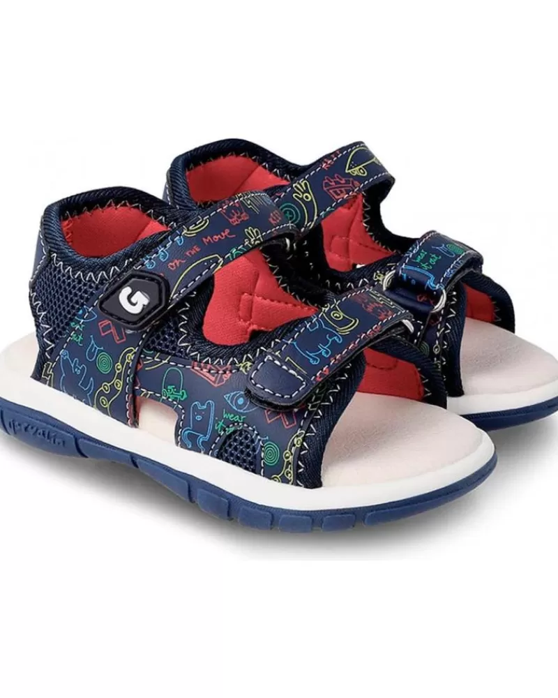 Boy GARVALIN Sandals-Boy Sandals Sandalias Deportivas 232806 Print Azul
