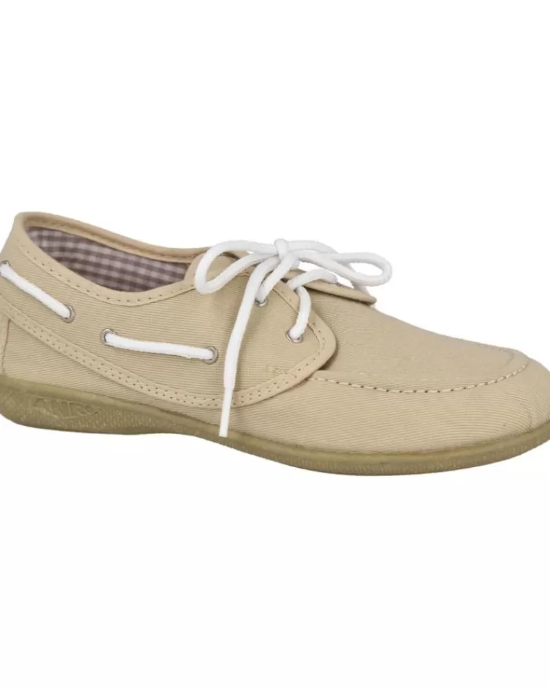 Boy ANDREA RUIZ Boat Shoes-Boy Shoes 645-1 Zapatillas Lona Nino Beig