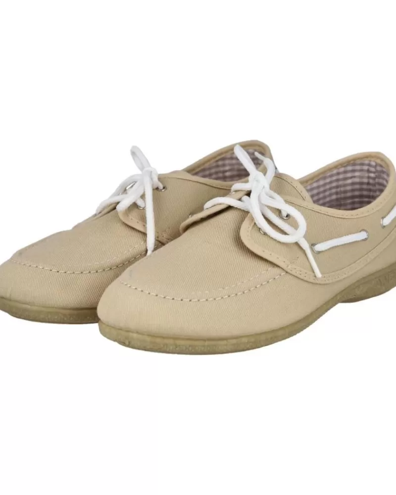 Boy ANDREA RUIZ Boat Shoes-Boy Shoes 645-1 Zapatillas Lona Nino Beig
