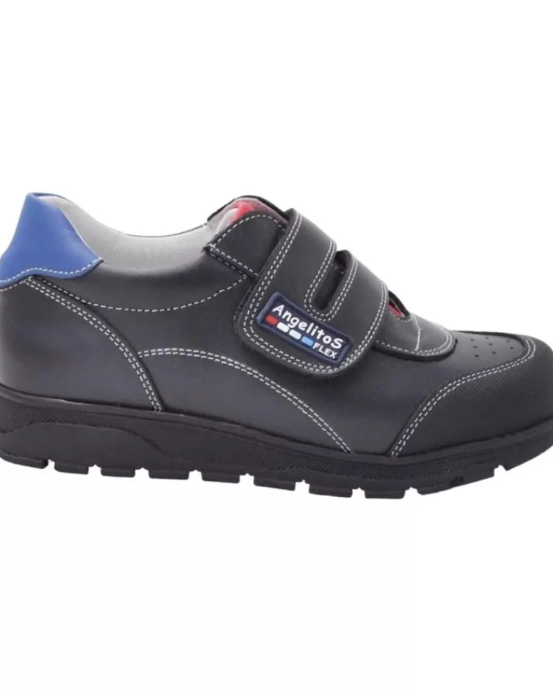 Boy ANGELITOS Shoes-Boy Shoes Deportivo Escolar Piel 903 Marino