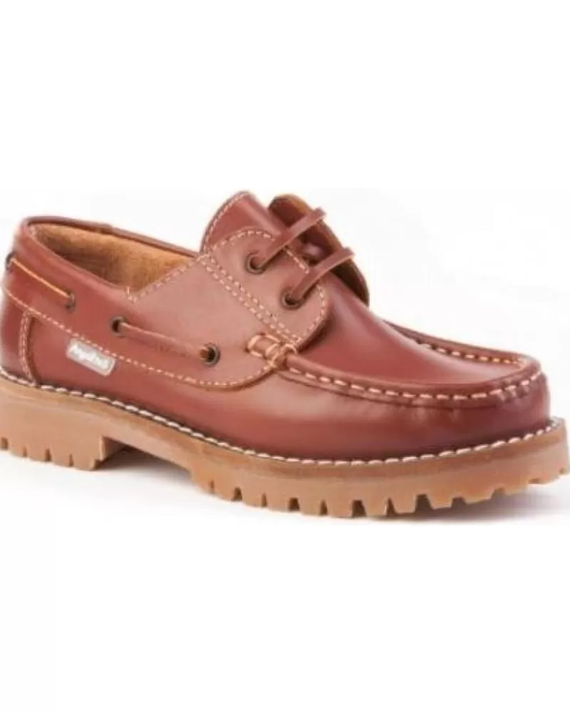 Boy ANGELITOS Boat Shoes-Boy Shoes Nautico Cordon 805 Varios 19696 Marron