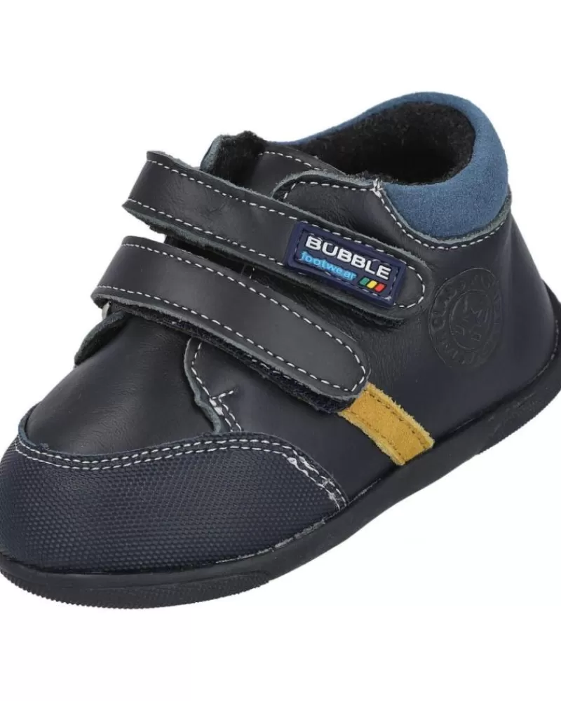 Boy BUBBLE BOBBLE Shoes-Boy Shoes Bubble Kids C363 Botas Piel Bebe Azul