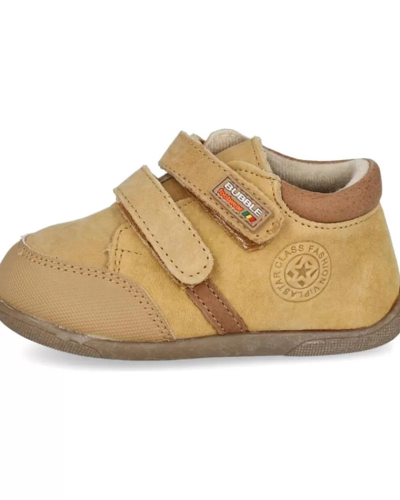 Boy BUBBLE BOBBLE Shoes-Boy Shoes Bubble Kids C363 Botas Piel Bebe Camel