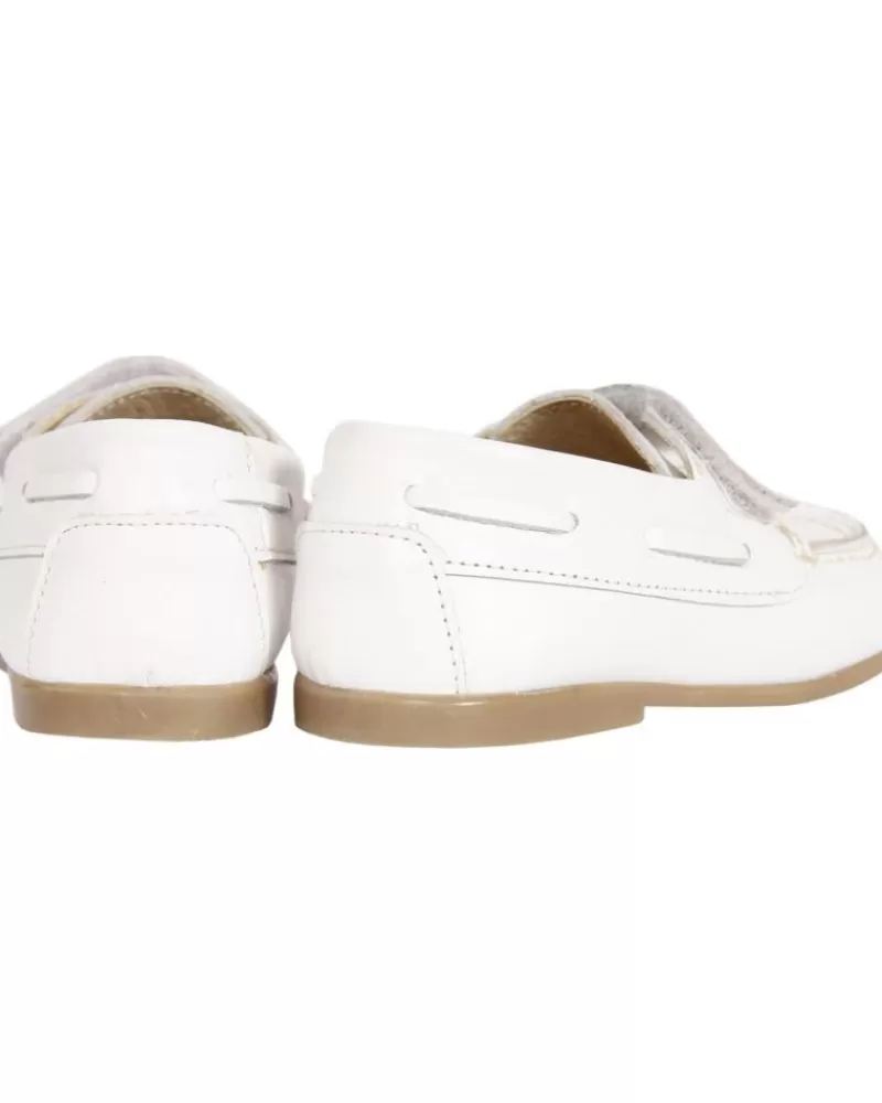 Boy GARATTI Boat Shoes-Boy Shoes Pr0049 White