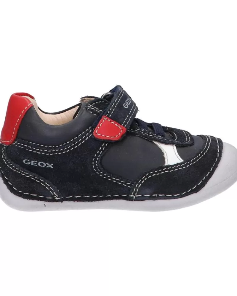 Boy GEOX Shoes-Boy Shoes B1539A 02285 B Tutim C0735 Navy-Red