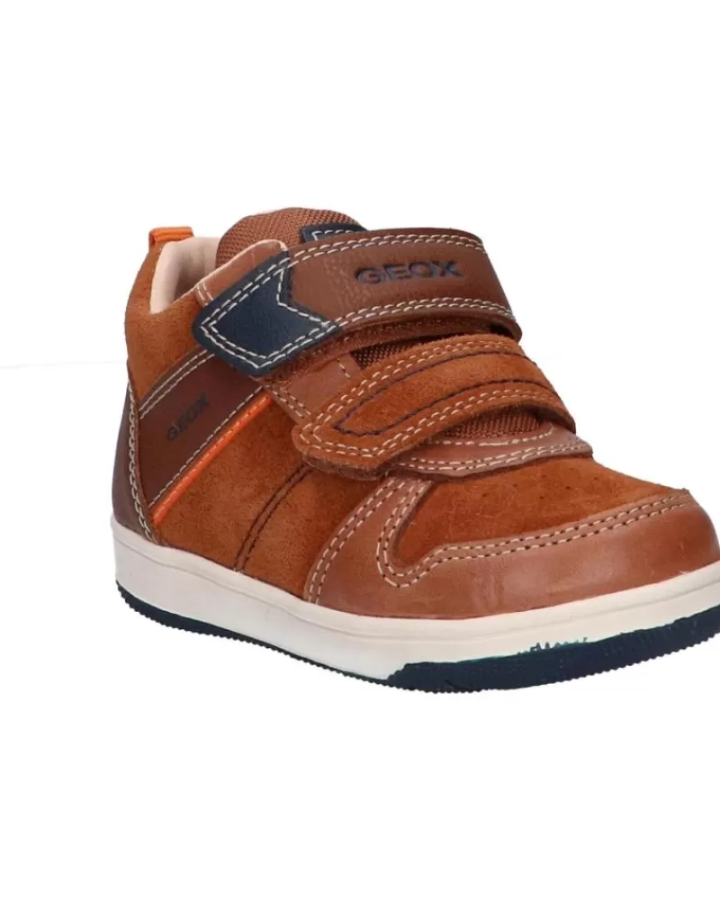 Boy GEOX Shoes-Boy Shoes B161La 022Me B New Flick Boy C0947 Brown-Navy