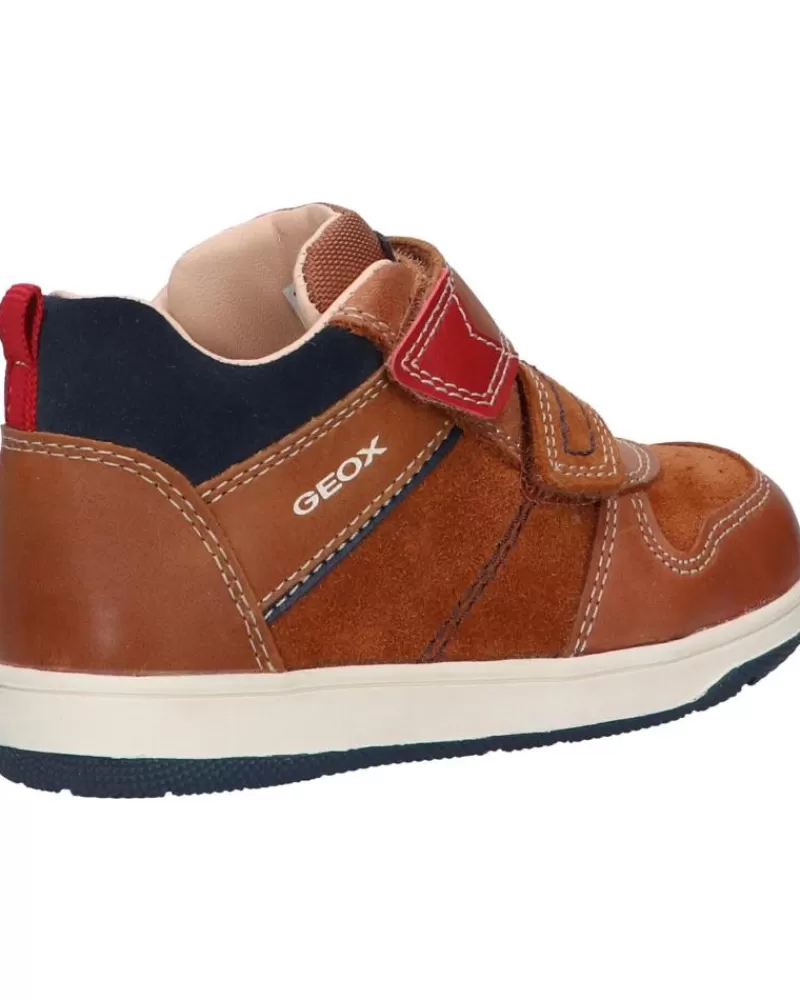 Boy GEOX Shoes-Boy Shoes B161La 022Me B New Flick Boy C6381 Lt Brown-Navy