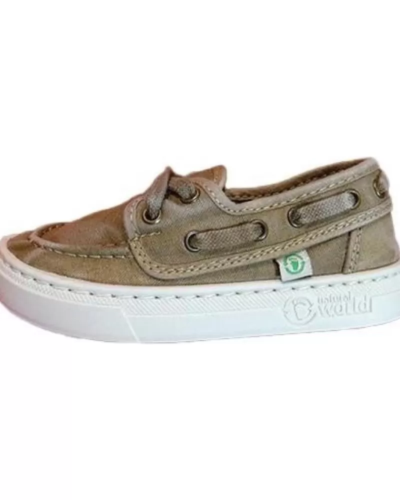 Boy NATURAL WORLD Boat Shoes-Boy Shoes 50-Old Nela-Nautico Enzimat Beige