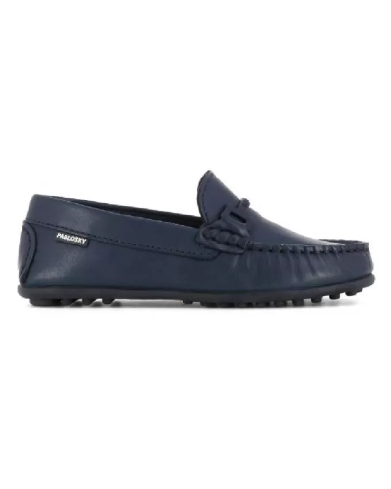 Boy PABLOSKY Moccasins-Boy Shoes - Mocasin Ante Marino Nino Con Estribo Azul Rider Marino