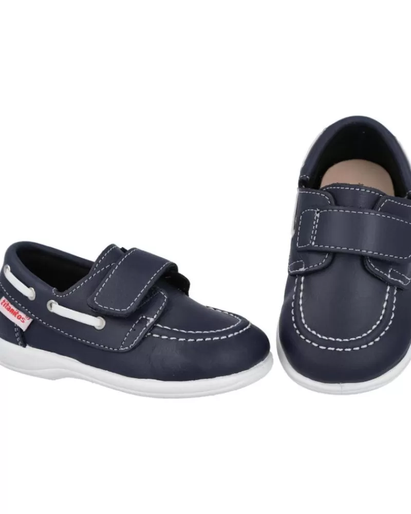 Boy TITANITOS Boat Shoes-Boy Shoes L660 Logan Nauticos Para Nino Marino
