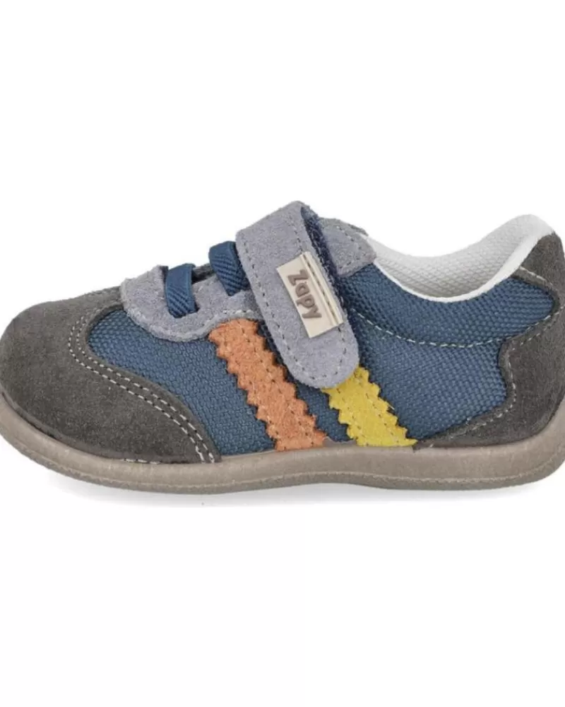 Boy ZAPY Shoes-Boy Shoes Primeros Pasos Jeans-Gris