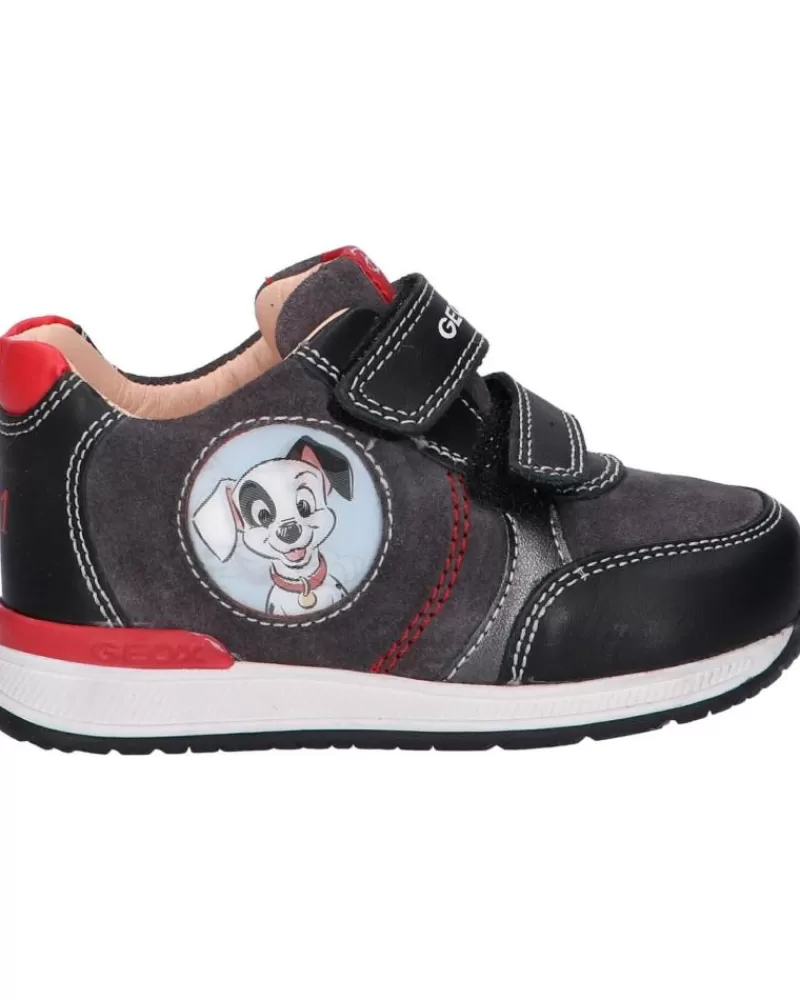 Boy GEOX Sports Shoes-Boy Trainers B260Rc 08522 B Rishon C0005 Black-Dk Grey
