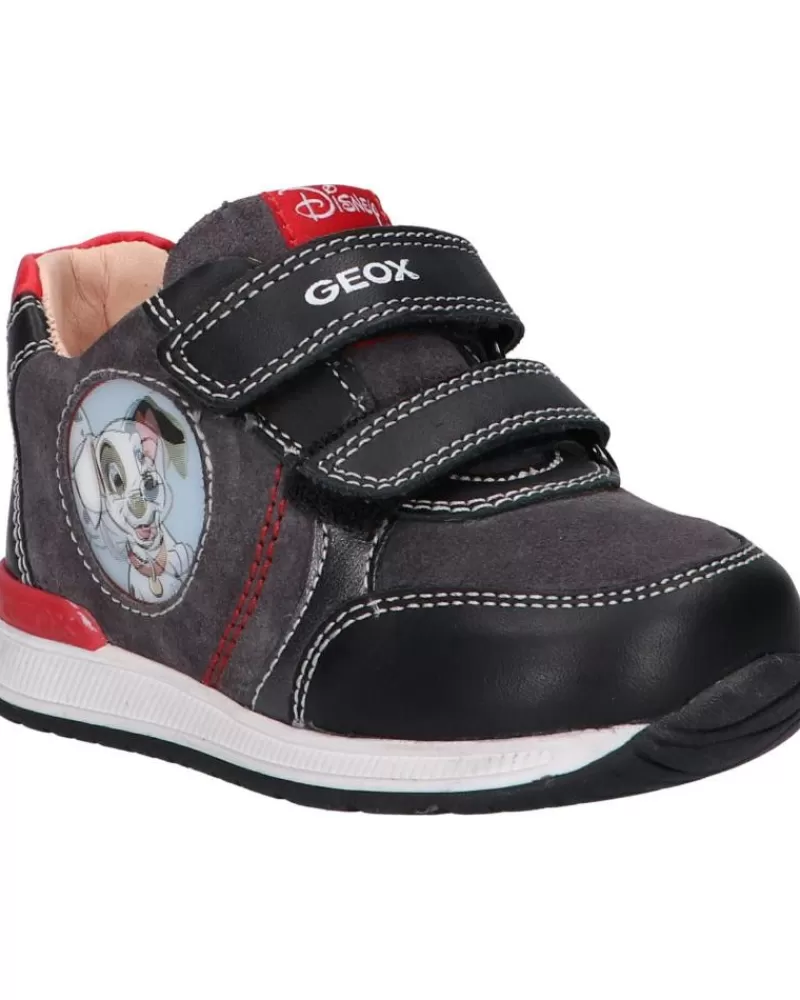 Boy GEOX Sports Shoes-Boy Trainers B260Rc 08522 B Rishon C0005 Black-Dk Grey