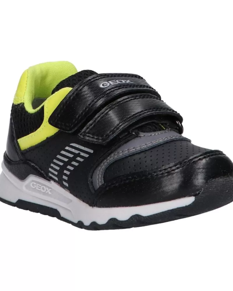 Boy GEOX Sports Shoes-Boy Trainers B264Ya 0Ce54 B Pyrip Boy C9B3S Black-Lime Green