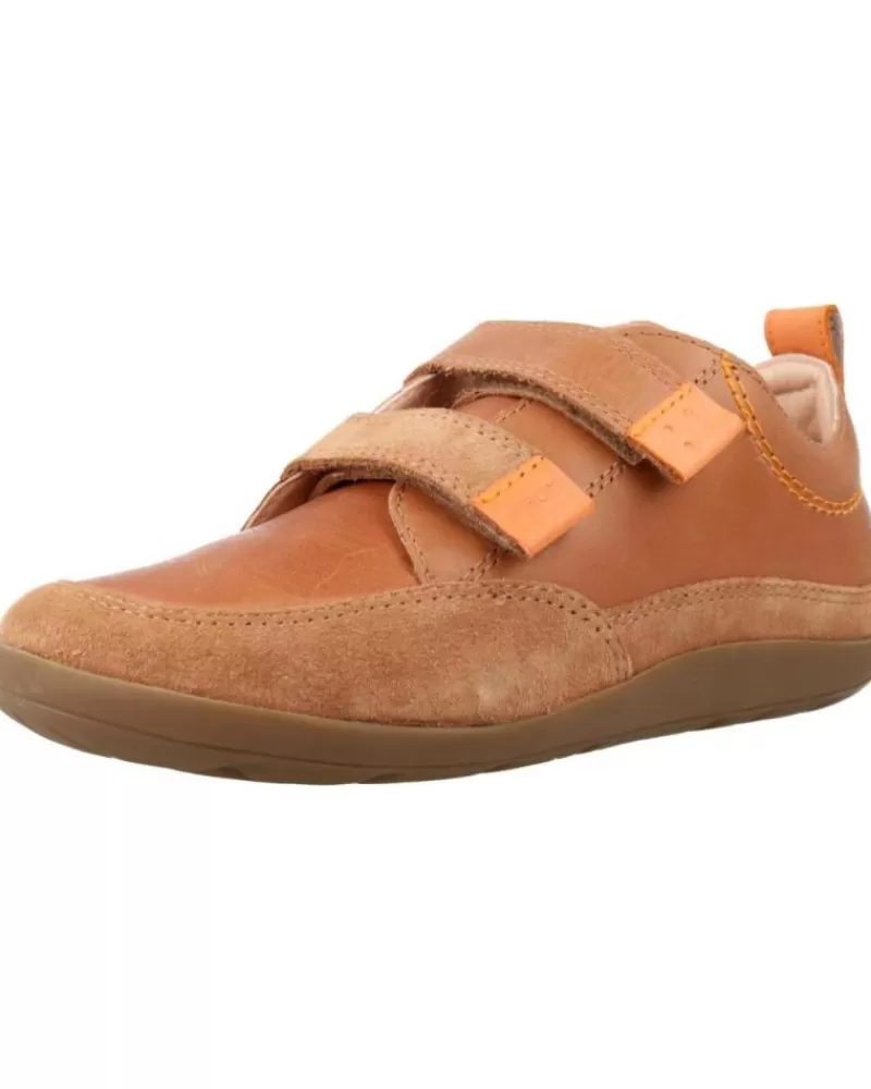 Boy GEOX Sports Shoes-Boy Trainers J Barefeel Boy Marron Claro