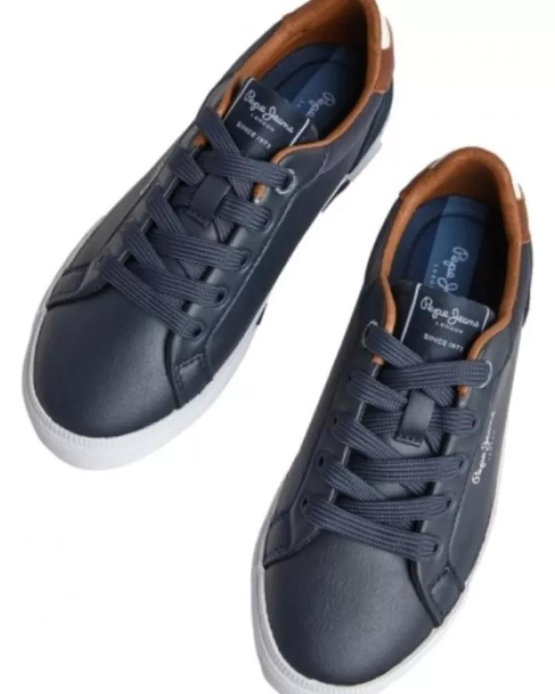 Boy PEPE JEANS Sports Shoes-Boy Trainers Deportiva Casual Pbs30569 Navy