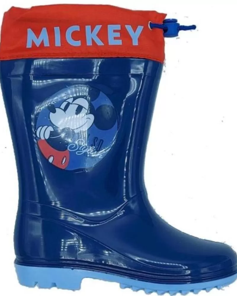 Boy BUBBLE BOBBLE Wellington Boots-Boy Wellington Boots Bota Agua Mickey Mouse Marino