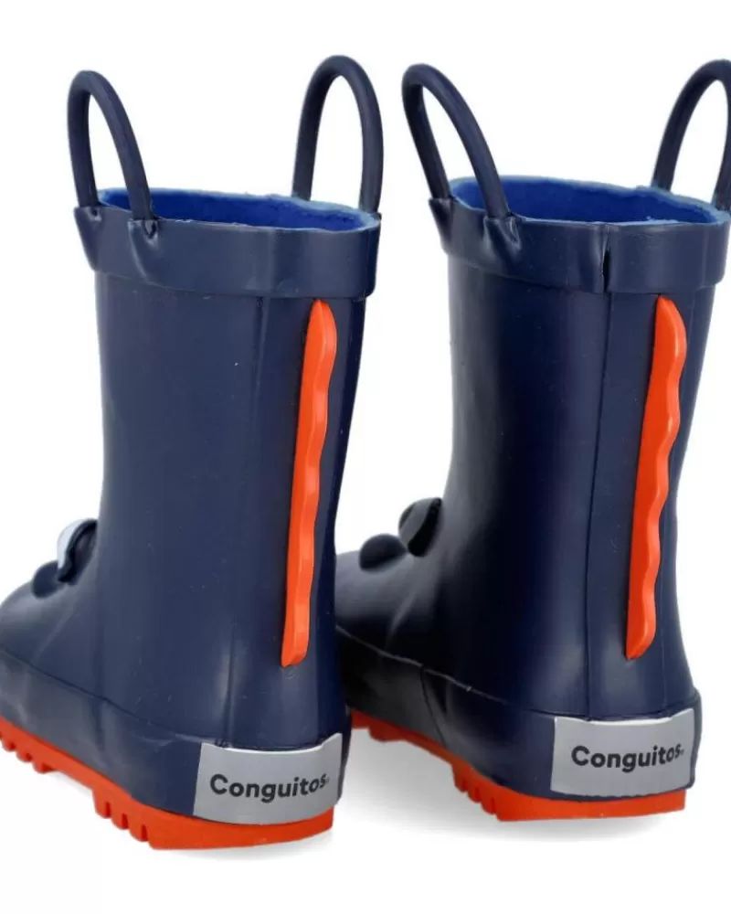 Boy CONGUITOS Wellington Boots-Boy Wellington Boots Li1-11003 Botas De Goma Nino Marino