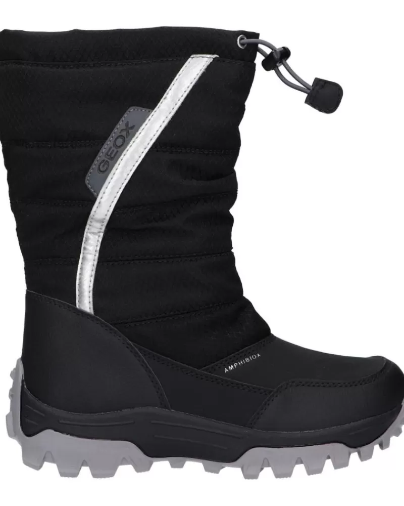 Boy GEOX Boots-Girl And Boy Boots J26Fra 0Fu50 J Himalaya Boy B Abx C0039 Black-Silver