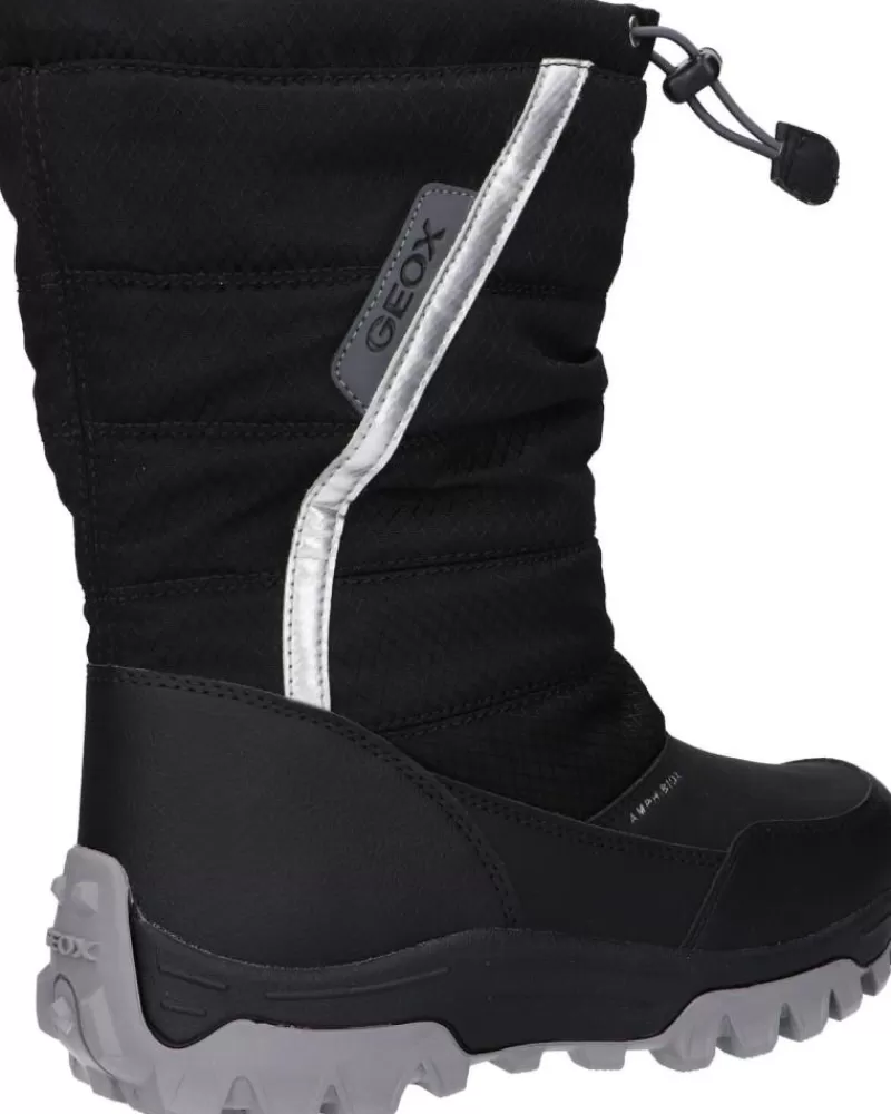 Boy GEOX Boots-Girl And Boy Boots J26Fra 0Fu50 J Himalaya Boy B Abx C0039 Black-Silver